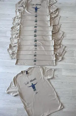 In Sam's name "Live Forever" Cream T-Shirt